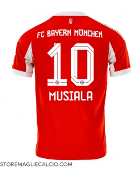 Bayern Munich Jamal Musiala #10 Maglia Gara Casa Repliche 2025-26 Maniche Corte